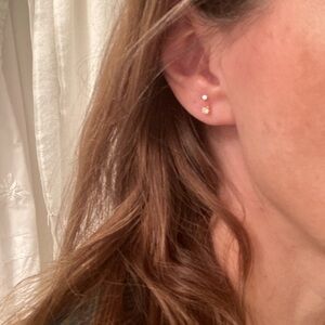 Make an offer 😊 Diamond Earrings 14 K Yellow Gold